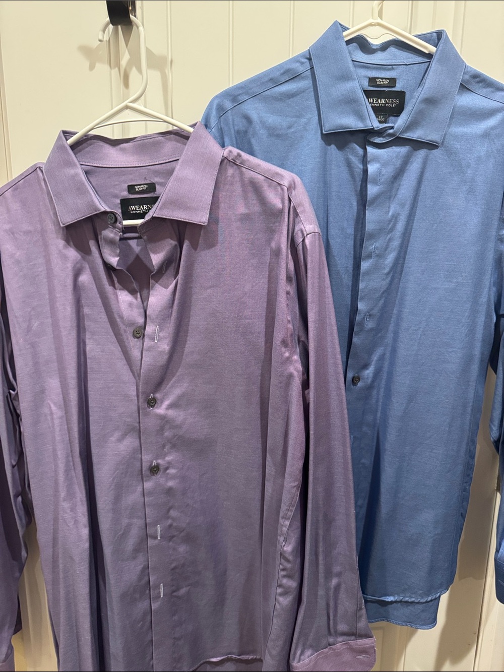 SET of 2!!! Kenneth Cole Lavender and Light Blue Dress Shirts
